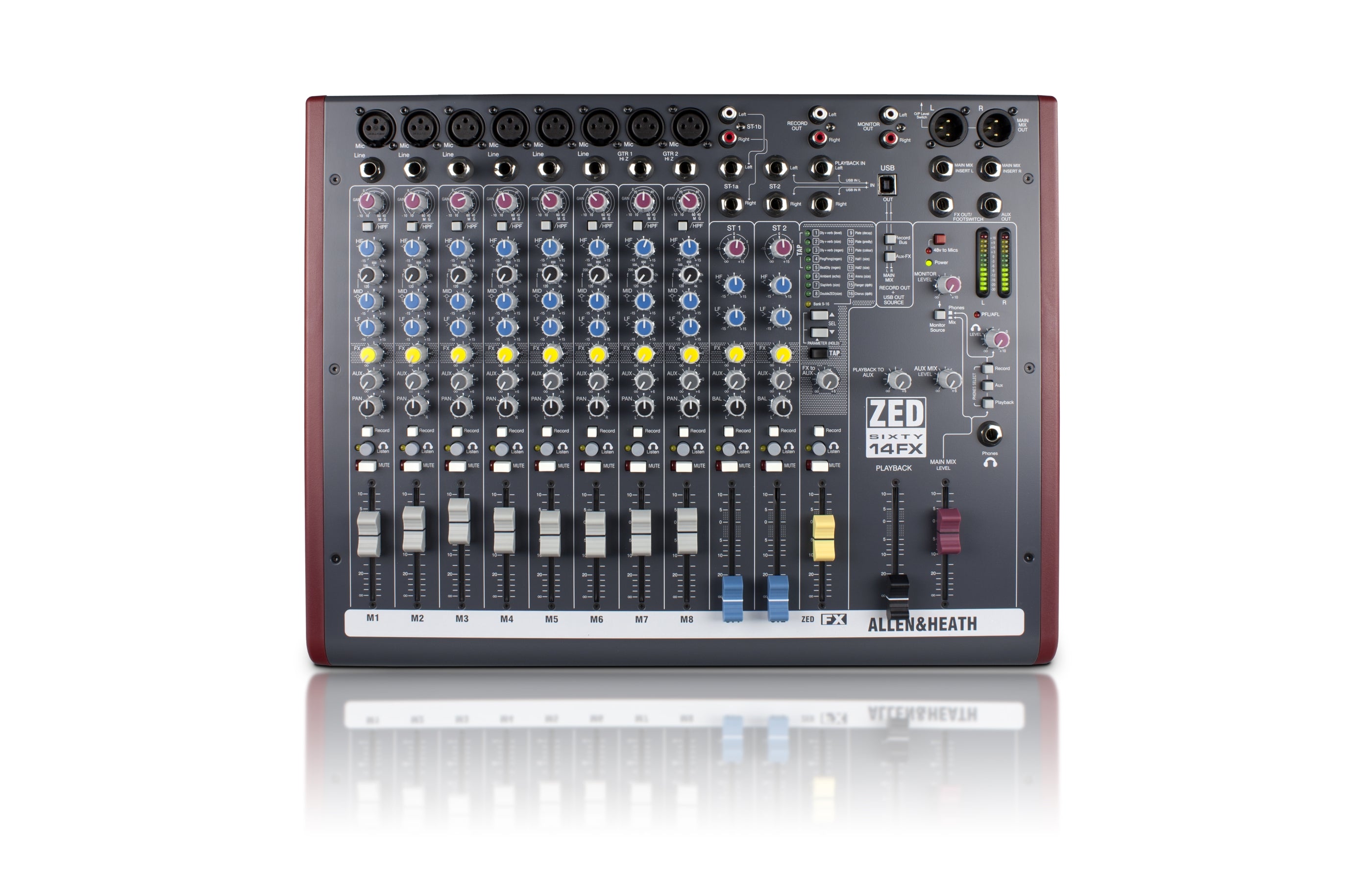 ALLEN & HEATH ZED60-14FX - 8 Mono 2 Stereo channel Mixer with USB in/out