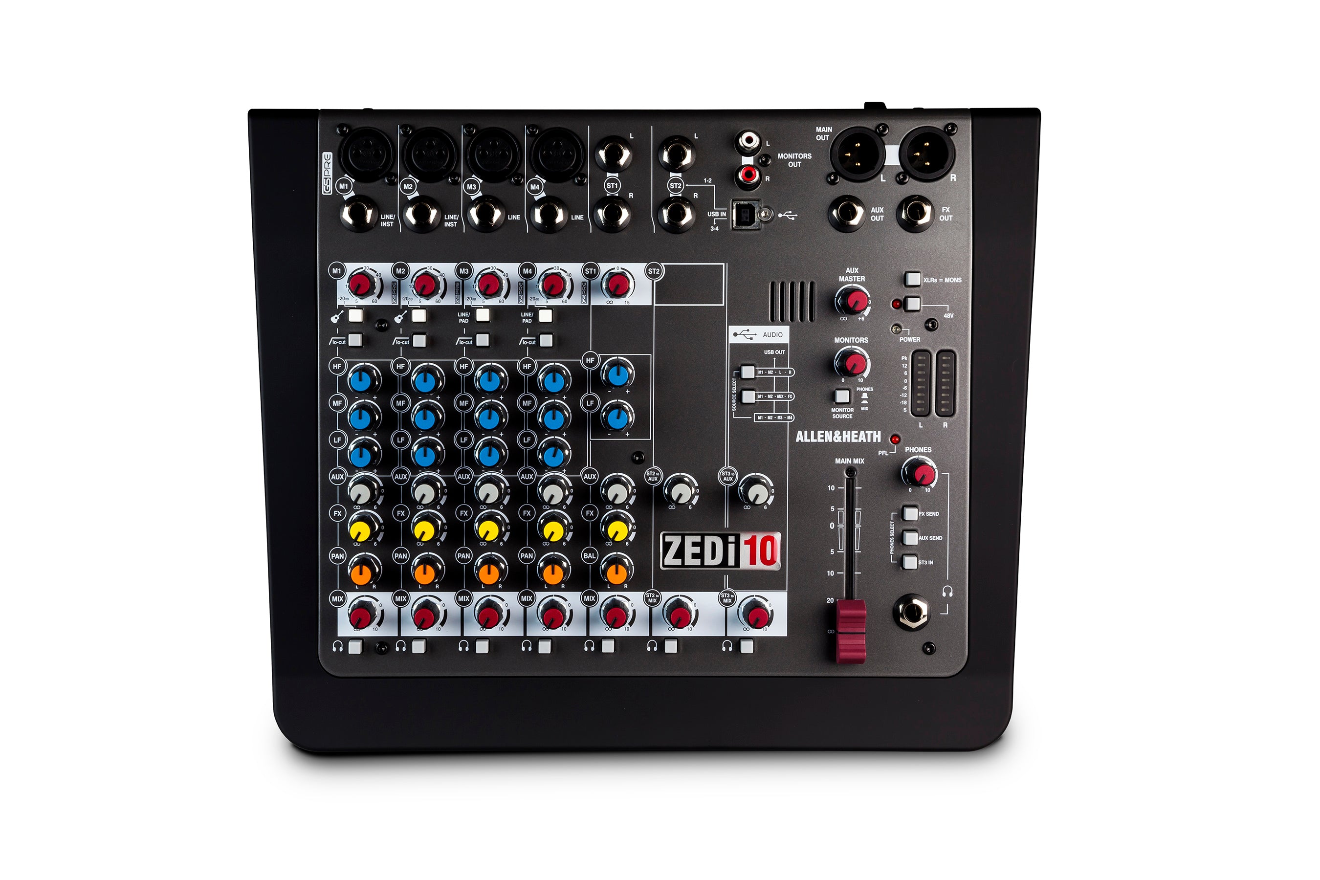 ALLEN & HEATH ZED-i10 - 4 Mono 2 Stereo channel Mixer with 4x4 USB in/out
