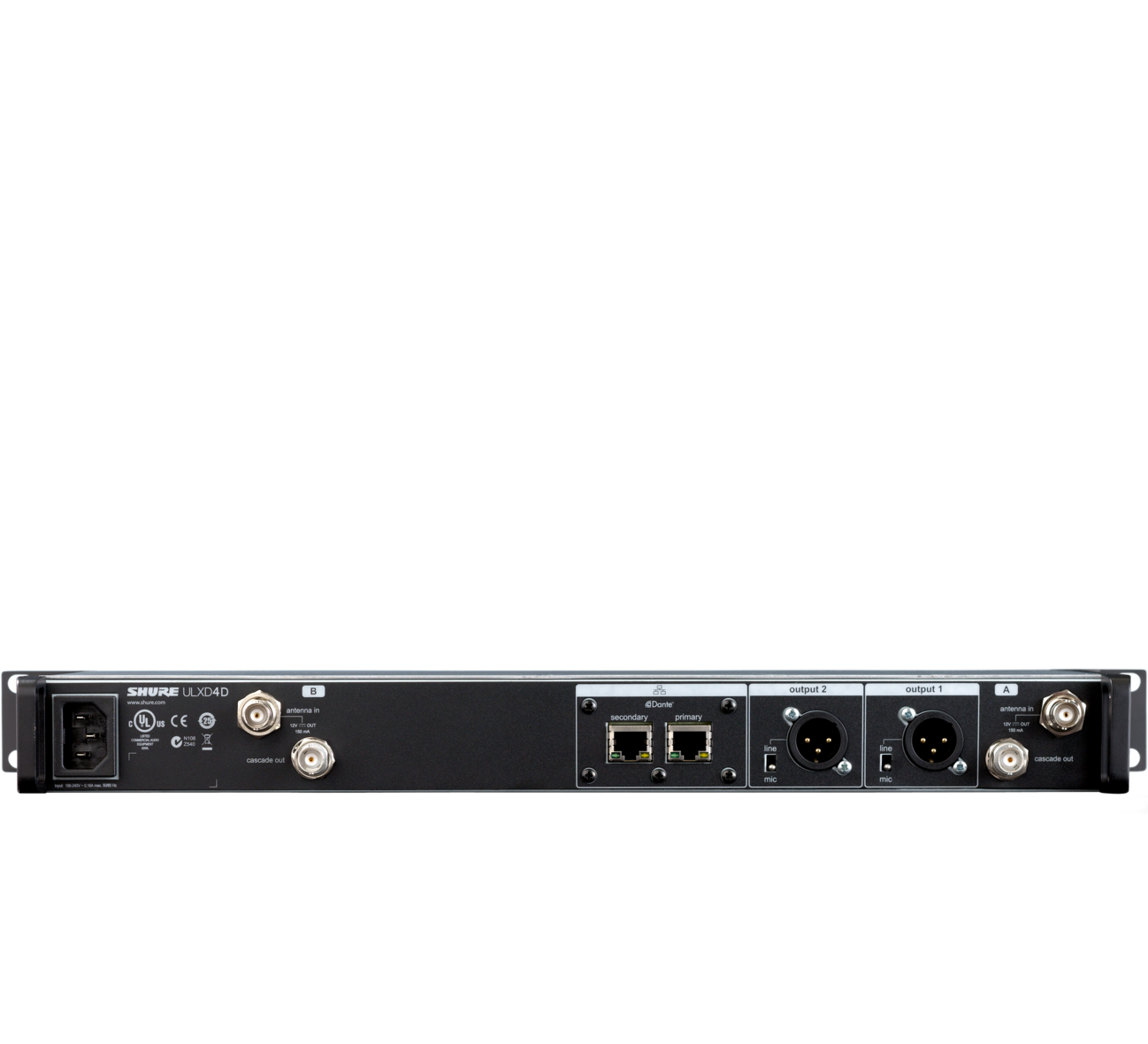 SHURE ULXD4D-V50 Dual-Channel Digital Wireless Receiver for ULX/D