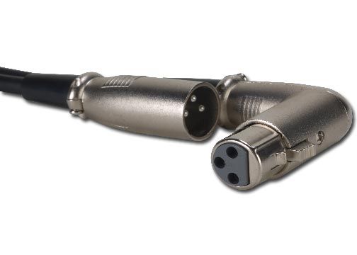 ACCU CABLE ACXLRRAAC - 3 Pin XLR Right Angle Plug Adapter