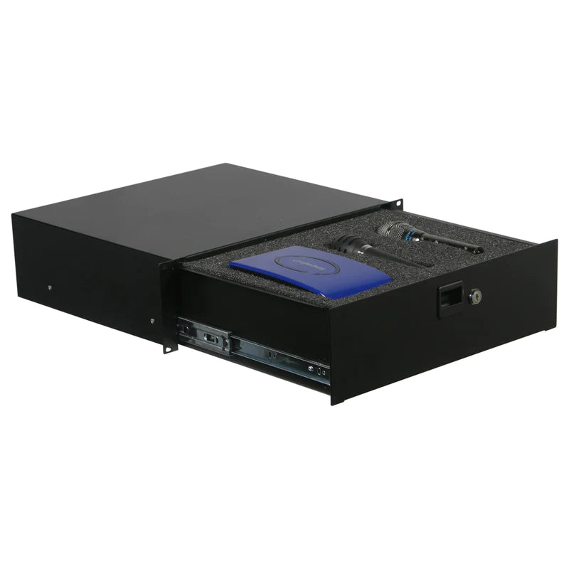 Odyssey ADFRD03 Rack Drawer - Odyssey ADFRD03 - 3U Rack Mountable Drawer with Interior Diced Foam