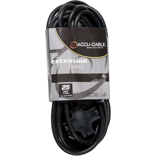 Accu-Cable EC123-3FER25 AC Extension