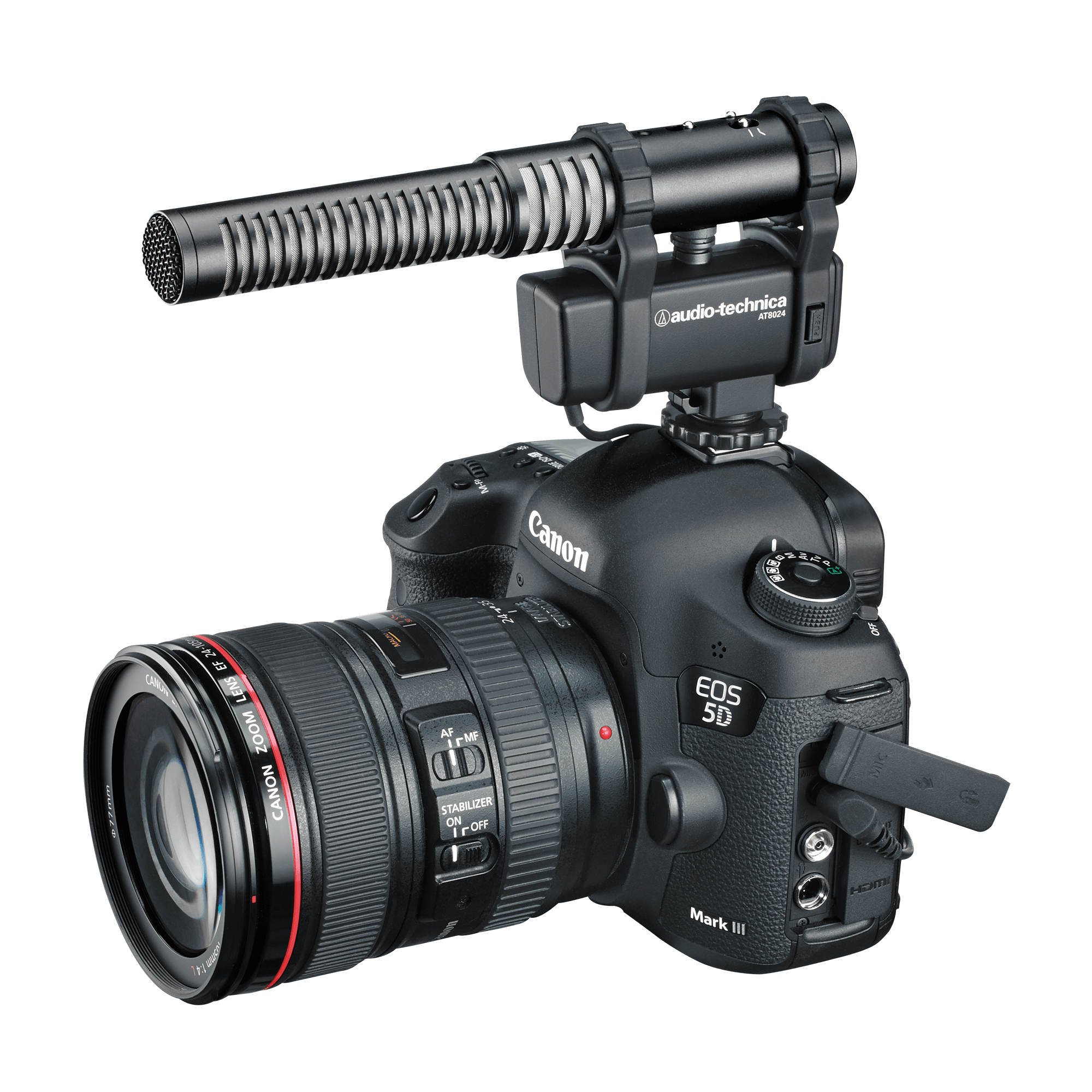 AUDIO-TECHNICA AT8024 Stereo/Mono Camera-Mount Microphone