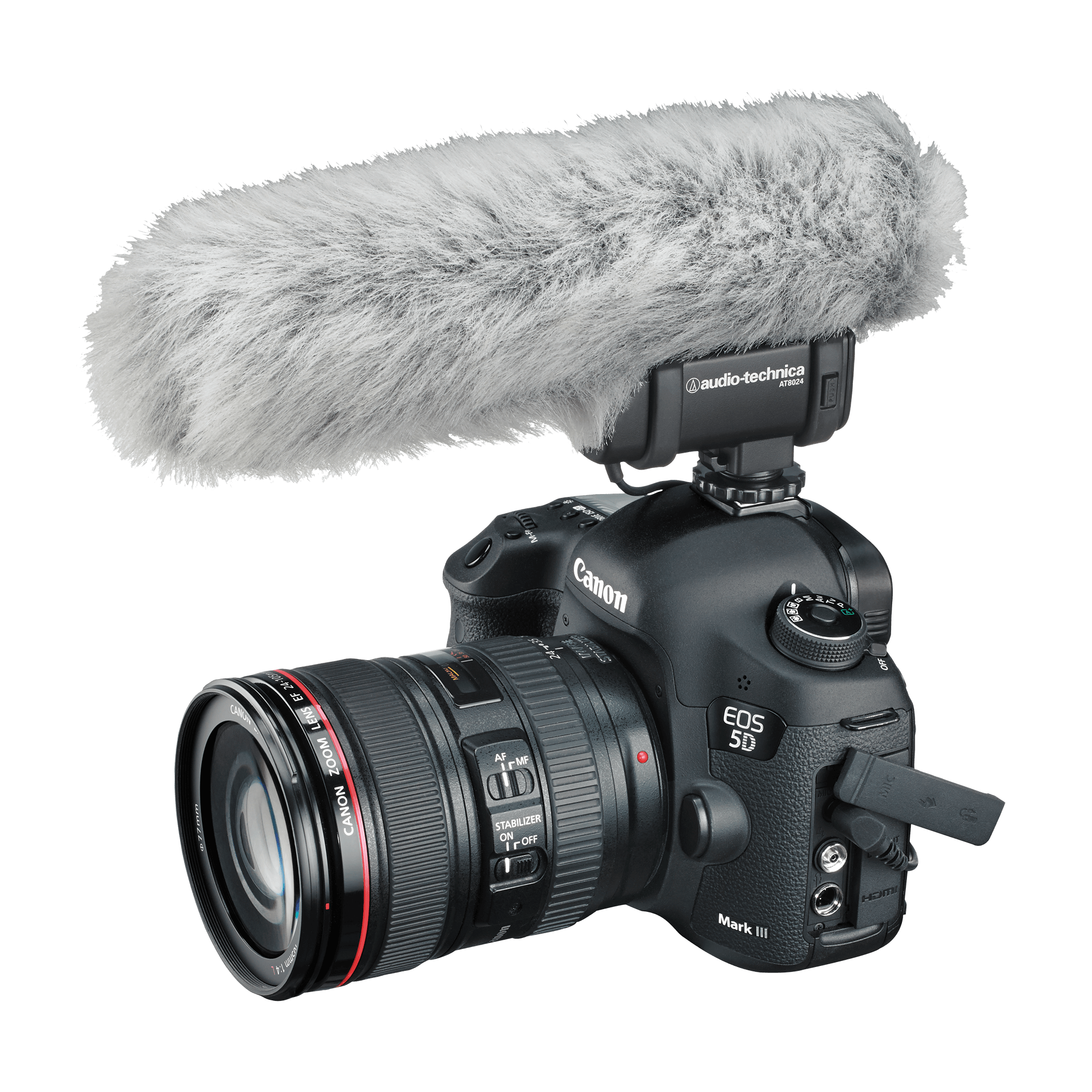 AUDIO-TECHNICA AT8024 Stereo/Mono Camera-Mount Microphone