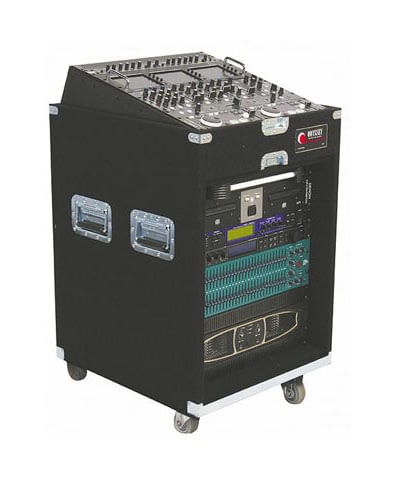 Odyssey CXP1112W Case Rackmount - Odyssey CXP1112W - 11U Top 12U Bottom CXP Carpet Combo Rack with Wheels