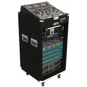 Odyssey CXP1118W Case Rackmount - Odyssey CXP1118W - 11U Top 18U Bottom CXP Carpet Combo Rack with Wheels