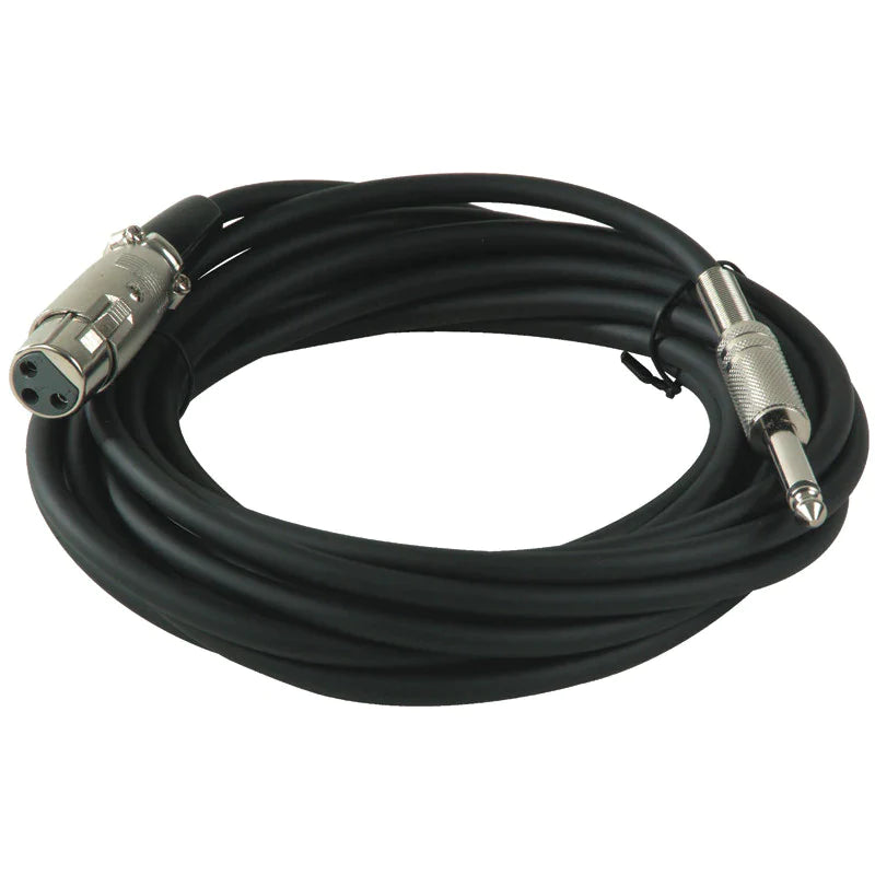 XL4-12 - Accu-Cable XLR Female to 1/4” Male TS Microphone Cable 12 Feet