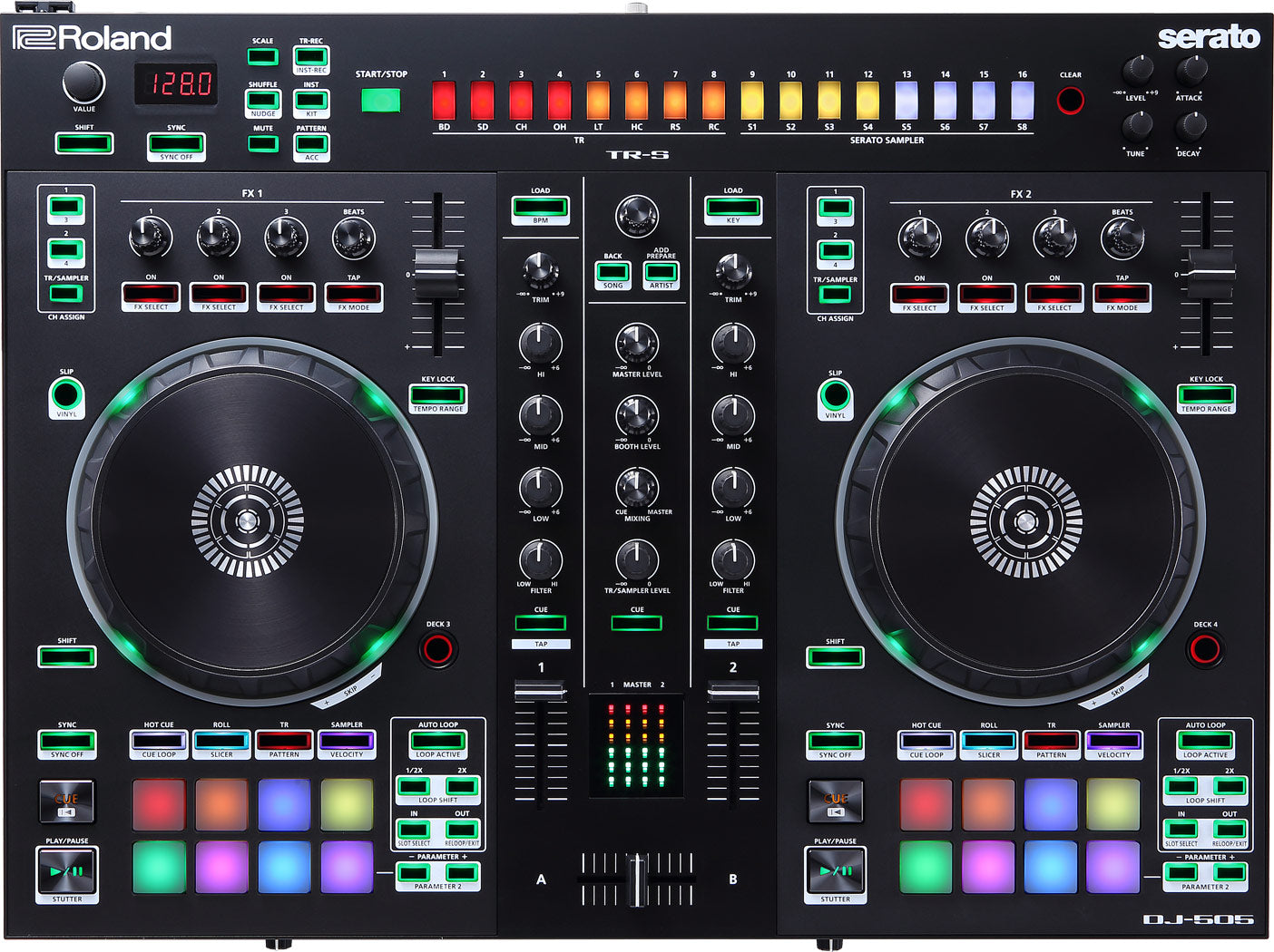 ROLAND DJ-505 SERATO (Open box) DJ Controler with drum machine
