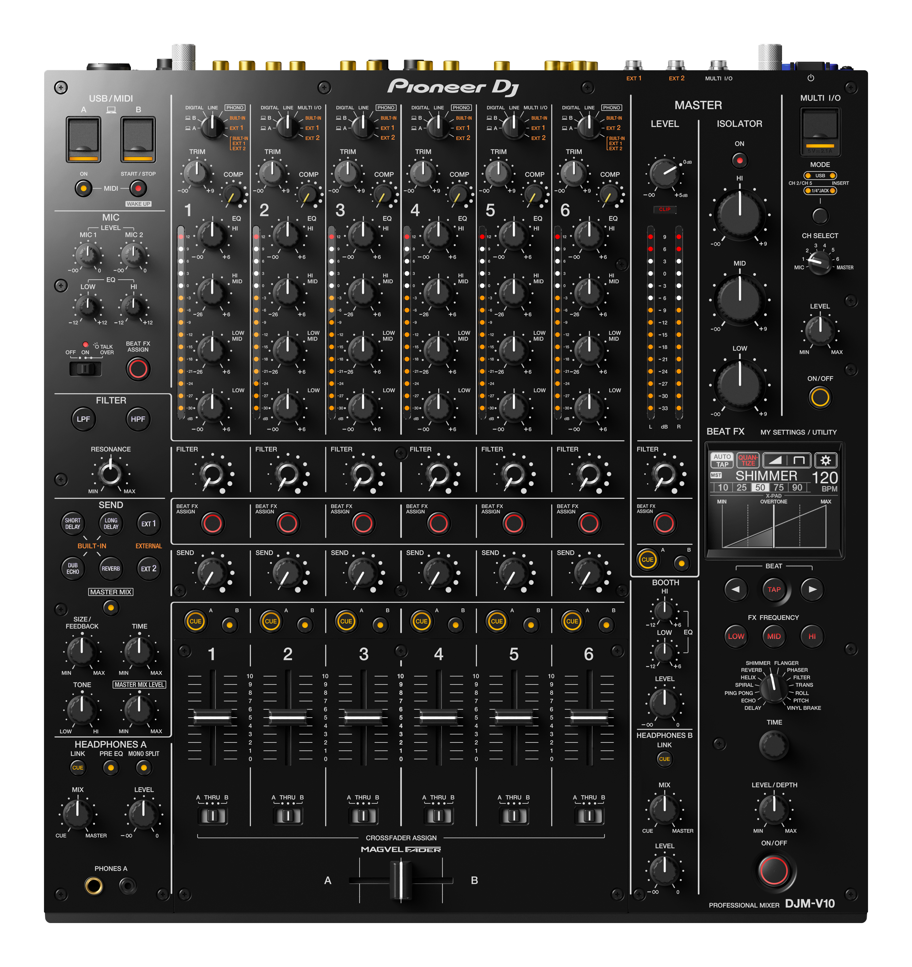 PIONEER DJ DJM-V10 - Professional 6 Channels dj mixer