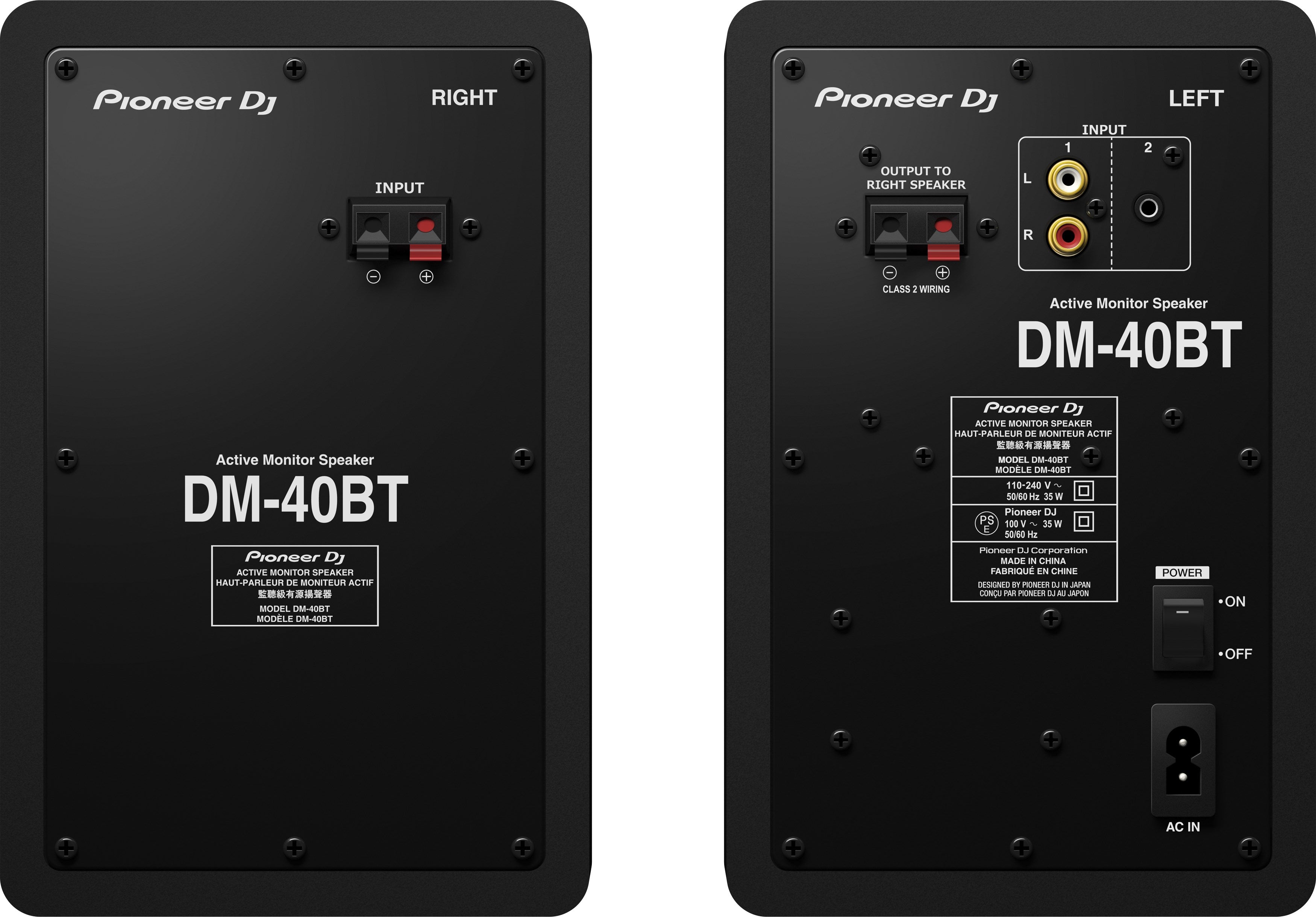 PIONEER DJ DM-40D-W - POWERED MONITORS (BLUETHOOT) BLACK OR WHITE