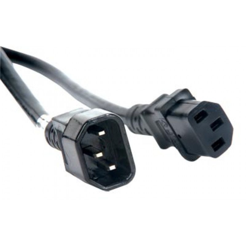 ACCU CABLE ECCOM-3 -  3-foot IEC male to IEC female black AC extension Cord