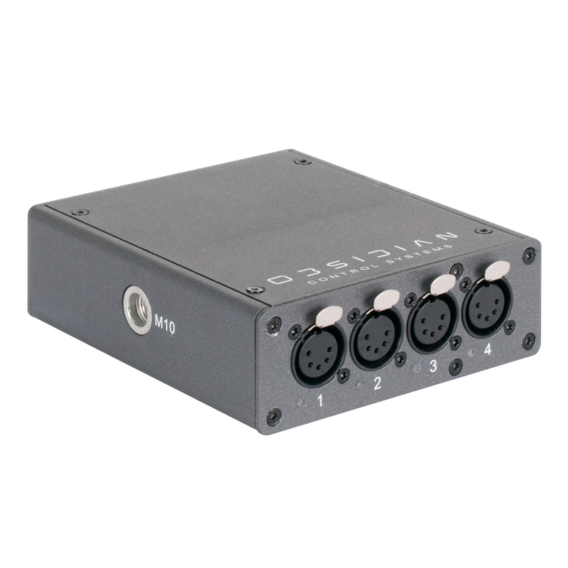 OBSIDIAN EP4 Ethernet to DMX gateway with 4 RDM compatible ports