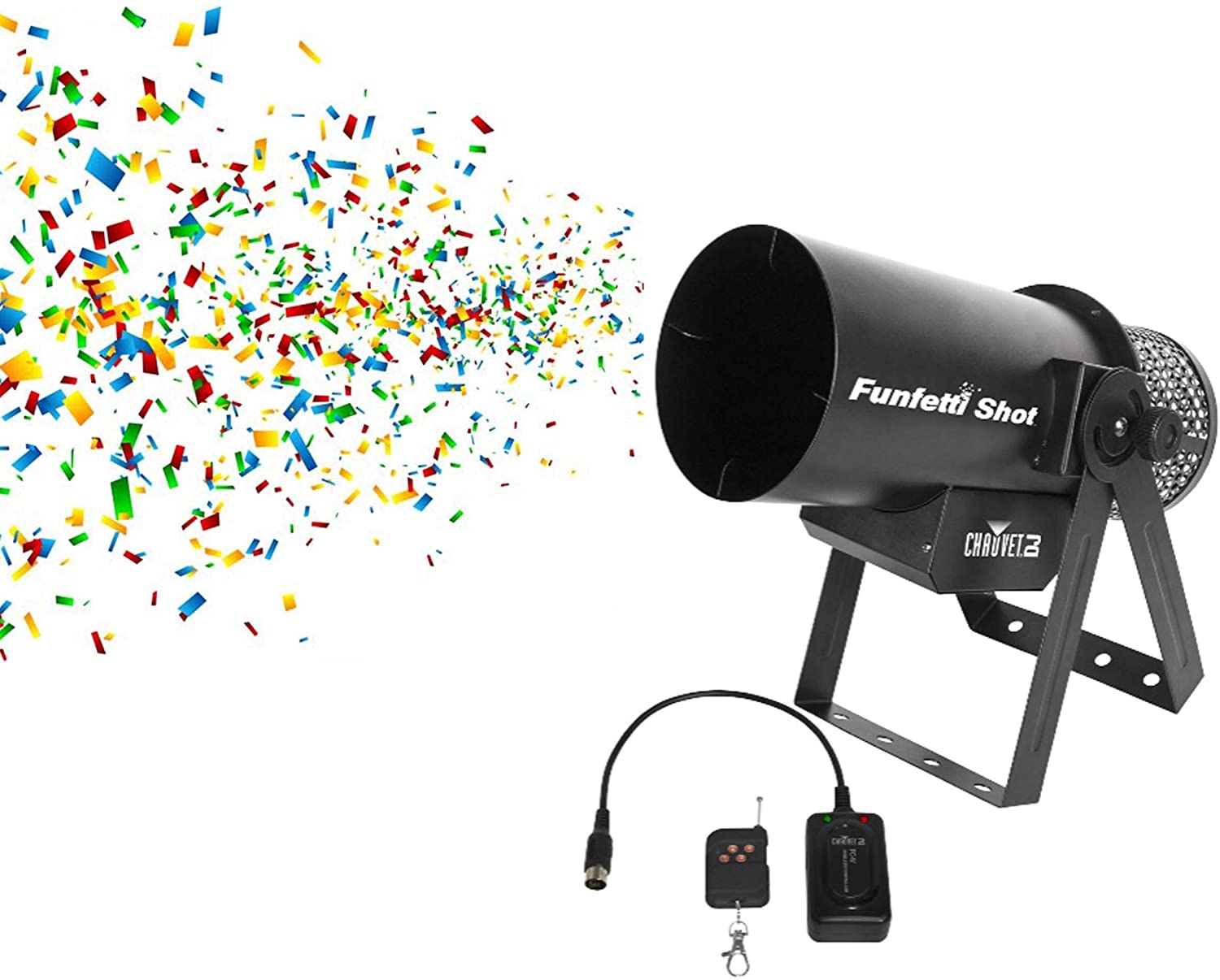 CHAUVET FUNFETTI-SHOT Confetti machine - Chauvet DJ FUNFETTI-SHOT Professional Confetti Launcher Perfect For Concerts Parties Or Special Events