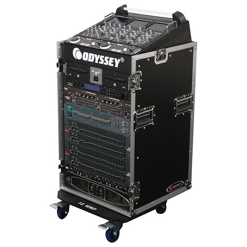 Odyssey FZ1016W Case Rackmount - Odyssey FZ1016W - 10U Top Slanted 16U Vertical Pro Combo Rack with Wheels