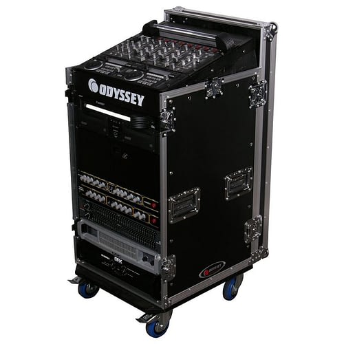 Odyssey FZ1116W Case Rackmount - Odyssey FZ1116W - 11U Top Slanted 16U Vertical Pro Combo Rack with Casters