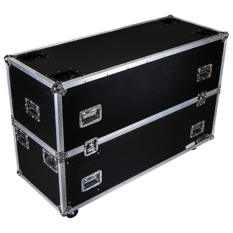 Odyssey FZ2FSM50W Road Case - Odyssey FZ2FSM50W - Dual 50-58″ Flat Screen Monitor Case with Casters
