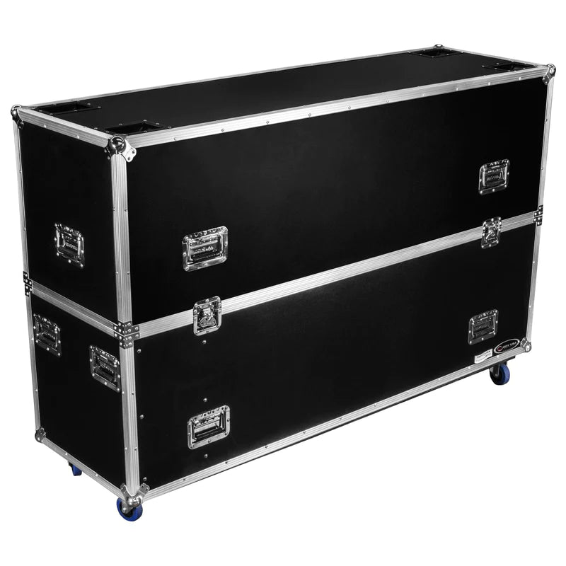 Odyssey FZ2FSM75W Road Case - Odyssey FZ2FSM75W - Dual 75″ Flat Screen Monitor Case with Casters
