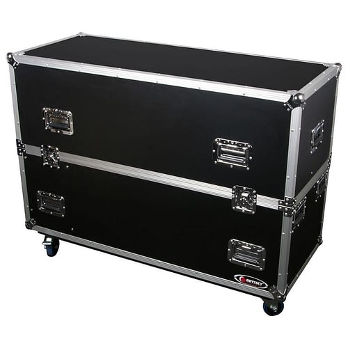 Odyssey FZ2PLASMA42W Road Case - Odyssey FZ2PLASMA42W - Dual 42″ Flat Screen Monitor Flight Case with Casters