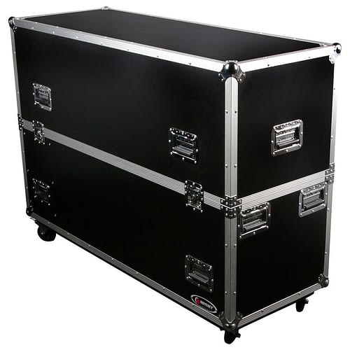 Odyssey FZ2PLASMA50W Road Case - Odyssey FZ2PLASMA50W - Dual 50″ Flat Screen Monitor Flight Case with Casters