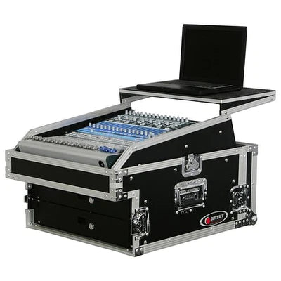 Odyssey FZGS1304 Case Rackmount - Odyssey FZGS1304 - 13U Top Slanted 4U Bottom Vertical Pro Combo Rack with Glide Platform