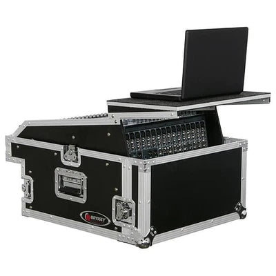 Odyssey FZGS1304 Case Rackmount - Odyssey FZGS1304 - 13U Top Slanted 4U Bottom Vertical Pro Combo Rack with Glide Platform
