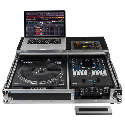 Odyssey FZGS1RA1272W DJ Case - Odyssey FZGS1RA1272W - Reversible Compact Rane Twelve and Rane Seventy / Seventy-Two Battle DJ Coffin Flight Case with Glide Platform