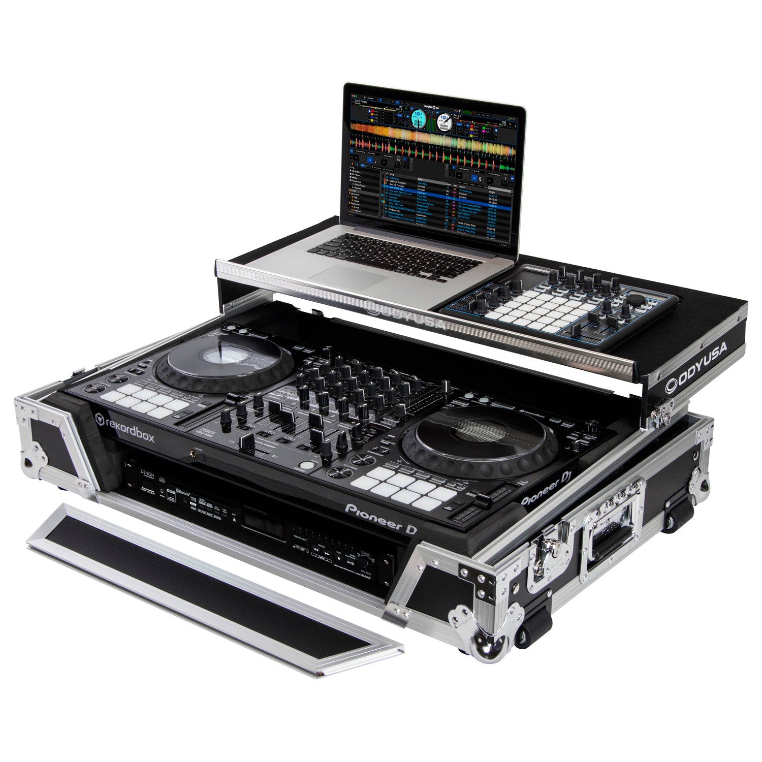 ODYSSEY GEAR FZGSDDJ1000W1 Pioneer DDJ-1000 / DDJ-1000SRT Case with 1U Rack space
