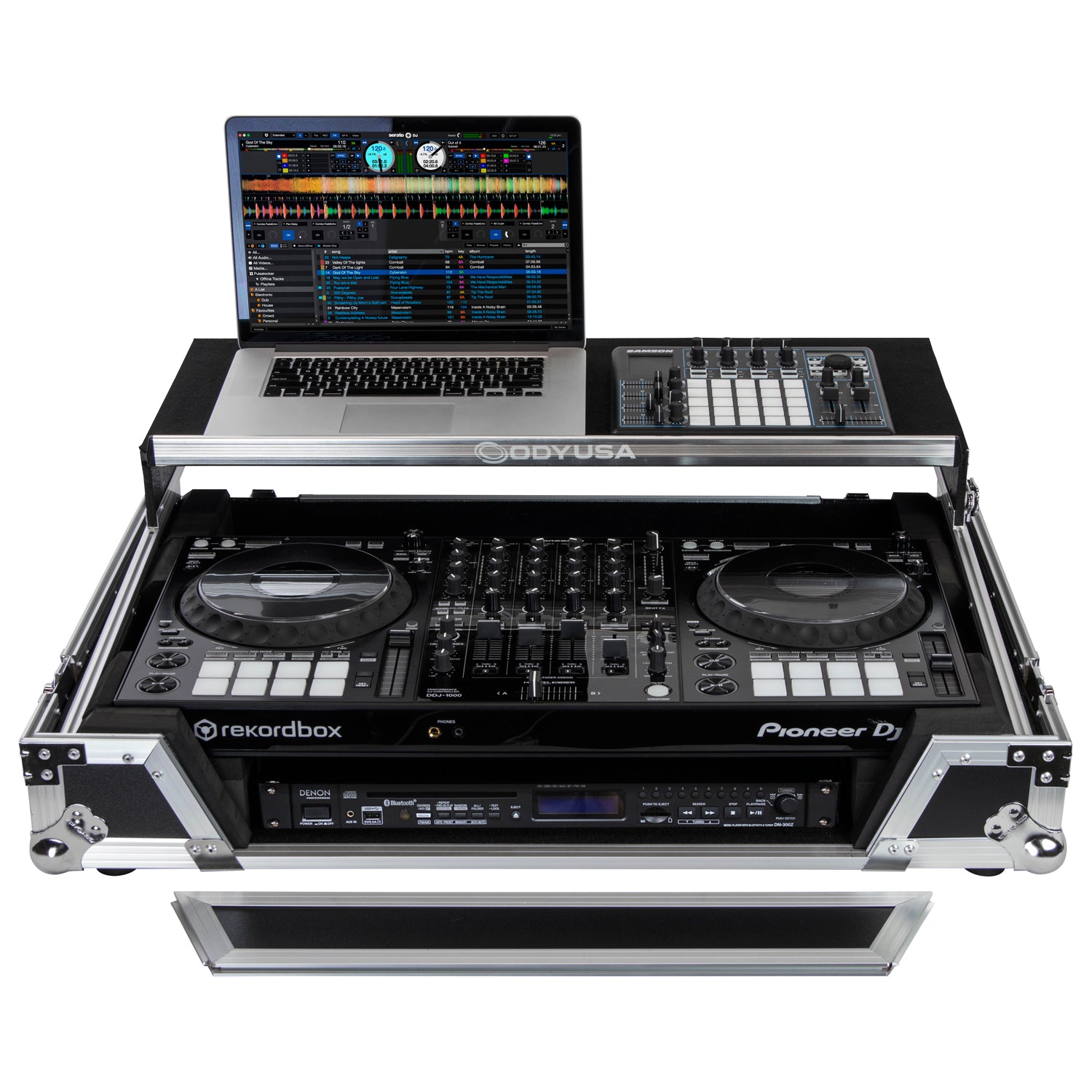 ODYSSEY GEAR FZGSDDJ1000W1 Pioneer DDJ-1000 / DDJ-1000SRT Case with 1U Rack space