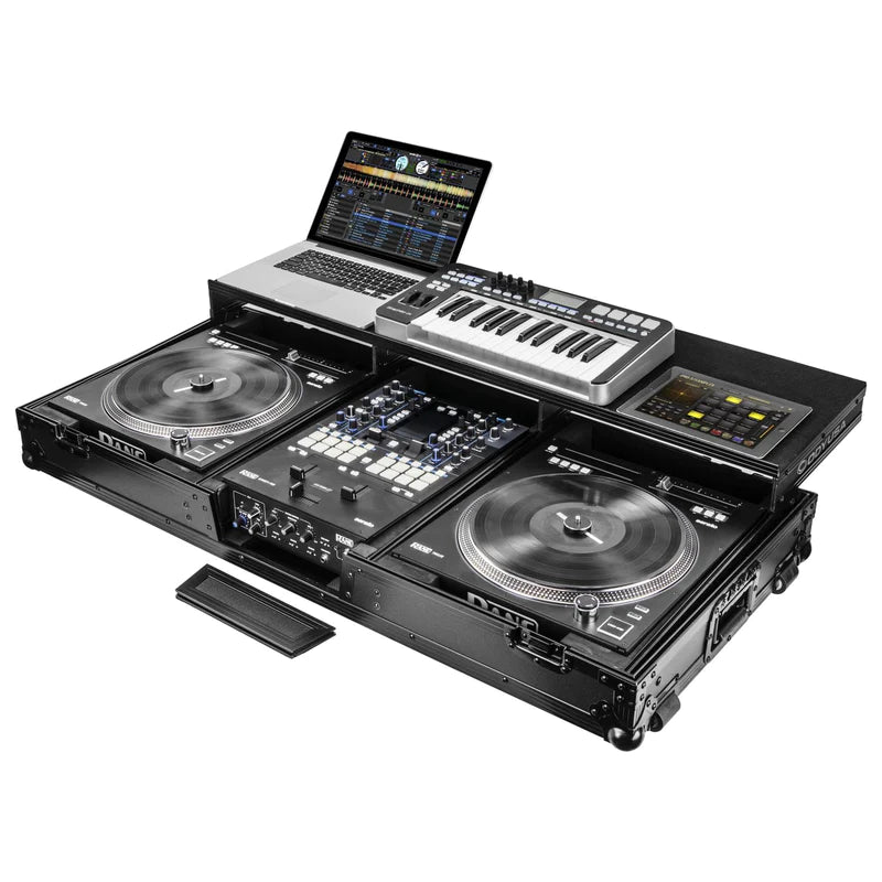 Odyssey FZGSPRA1272WBL Case DJ Gear - Odyssey FZGSPRA1272WBL - Rane Seventy / Seventy-Two and Rane Twelve Remixer Black Glide Style DJ Coffin Case