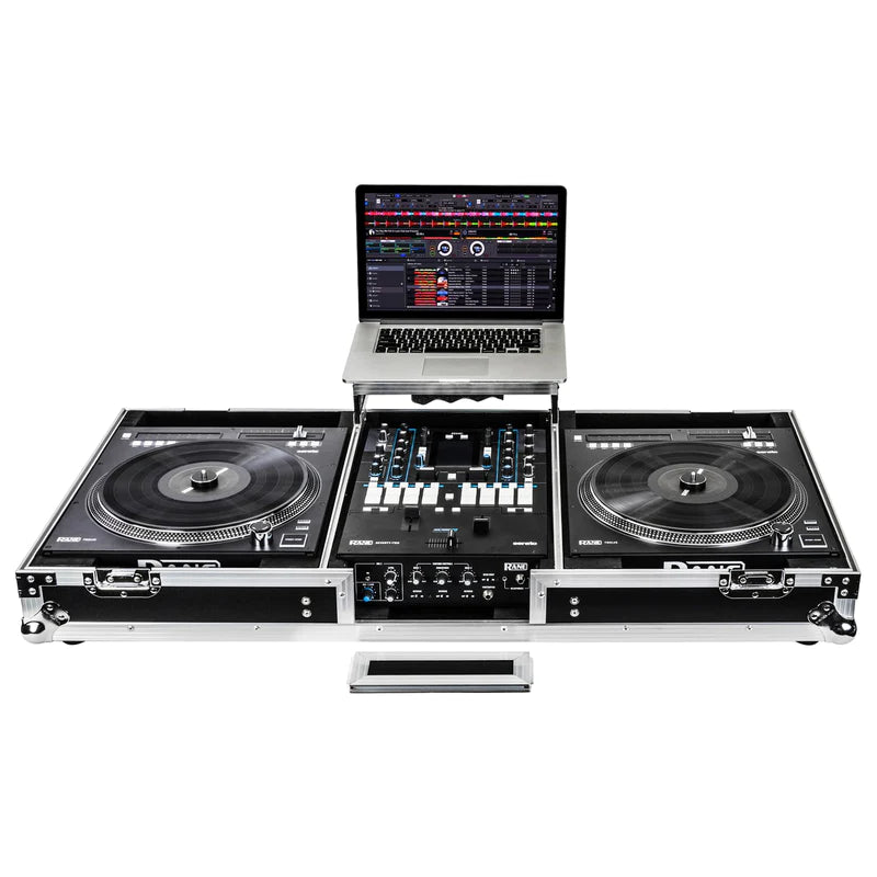 Odyssey FZGSRANE1272W Case DJ Gear - Odyssey FZGSRANE1272W - Low Profile Rane Twelve and Rane Seventy / Seventy-Two Coffin Flight Case with Glide Platform
