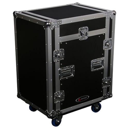Odyssey FZSRP1112W Case Rackmount - Odyssey FZSRP1112W - 11U Top Slanted 12U Bottom Vertical Space Saver Combo Rack with Wheels