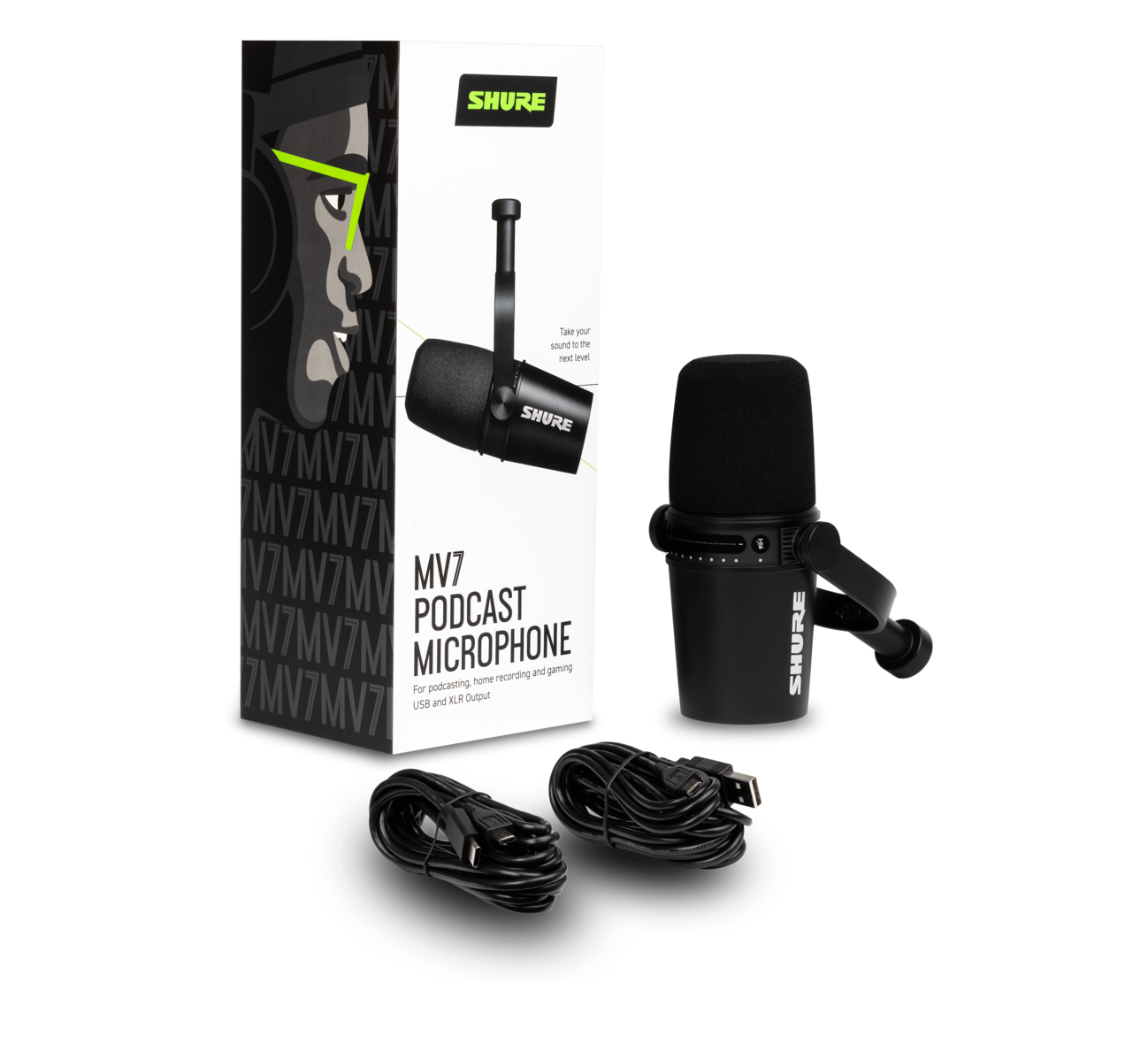 SHURE MV7-USB & XLR PodCast Microphone