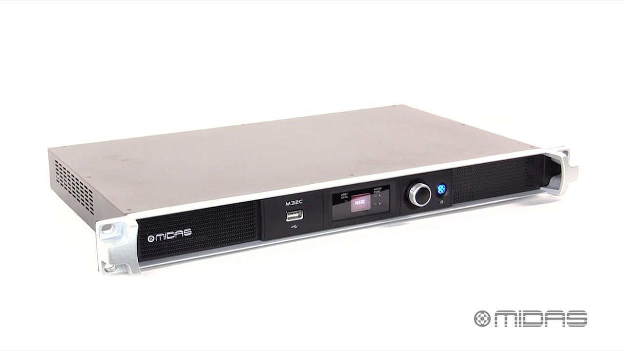 MIDAS M32C (CONTACT US TO CONFIRM PRICE ANDS AVAILABILITY) 40-input channel, 25-bus, 1U rackmountable digital mixing core for live and installed sound application