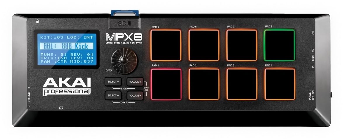AKAI PRO MPX8 - Mobile SD drum Sample