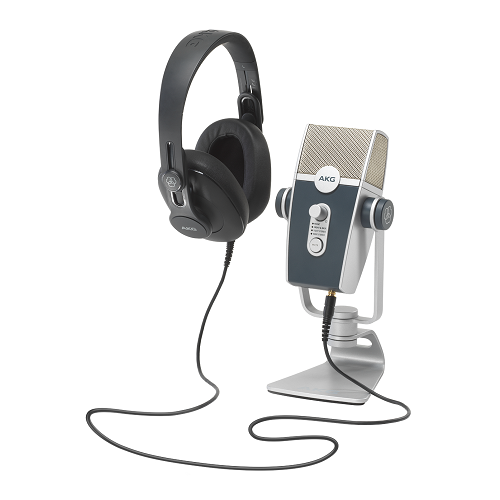 AKG PODCASTER ESSENTIALS Bundle - Lyra USB Microphone + AKG K371 Headphones