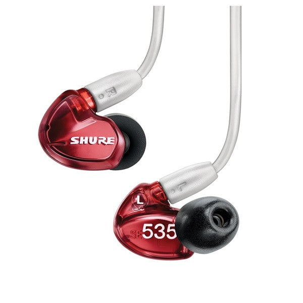 Shure SE535LTD - Red Isolating Earphones with Gray 3.5mm Cable