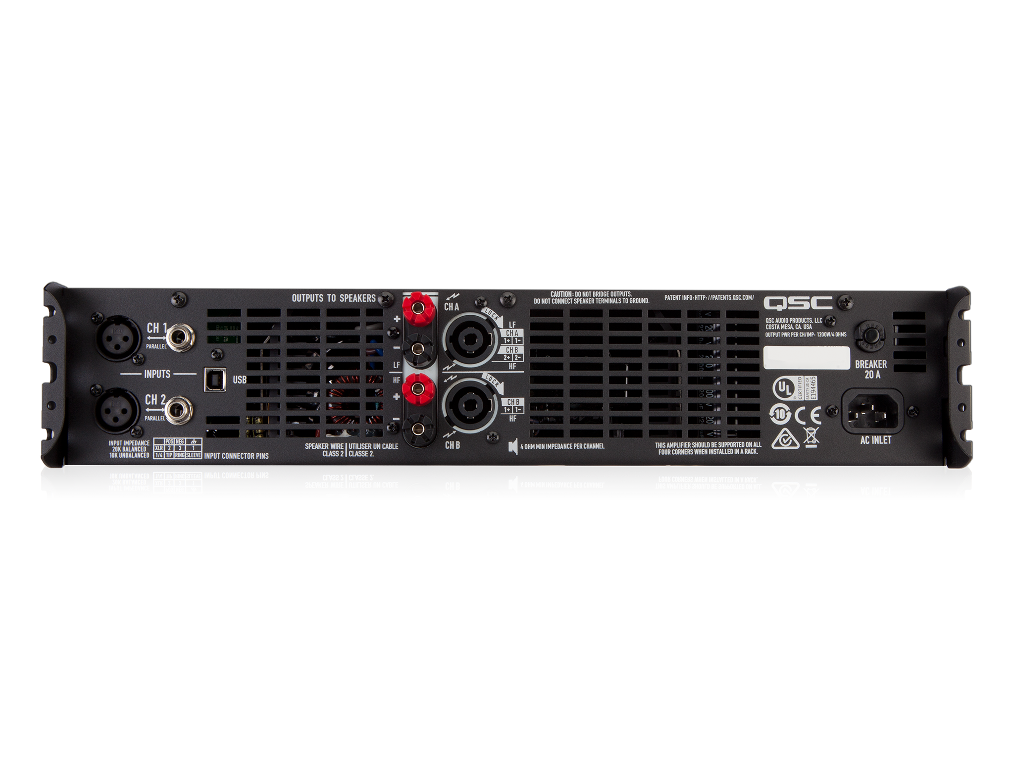 QSC GXD8 - Power amplifier 2 x 1200 watt 4 ohm WITH DSP