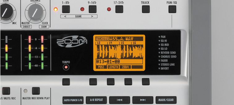 ZOOM R24 R-Series Recorder interface