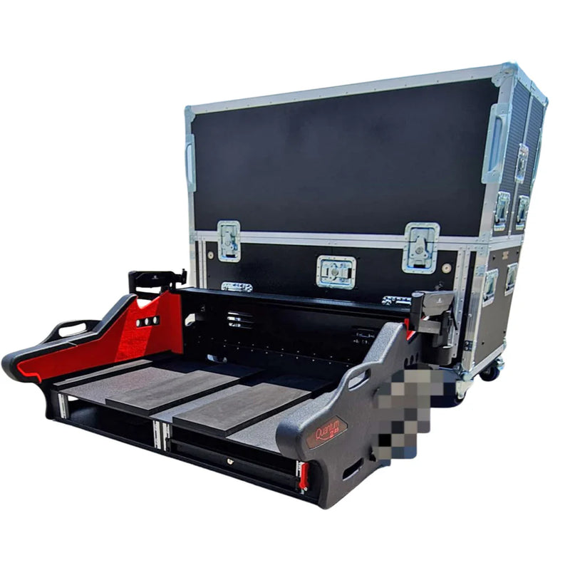 PRO-X- XZF-DIG Q225 D 2x2U LMA - ProX XZF-DIG Q225 D 2x2U LMA Digico Quantum 225 Flip-Ready Hydraulic Console Retracting Lifting Flight Case