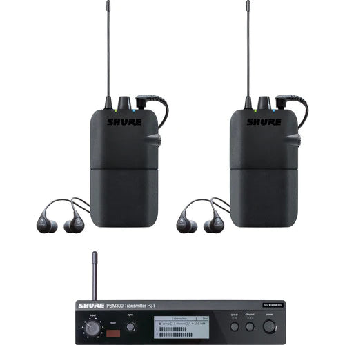 Shure P3TR112TW-H20 Monitor PSM - Shure P3TR112TW-H20 Twin-Pack Wireless In-Ear Monitor Kit (H20: 488 to 512 MHz)