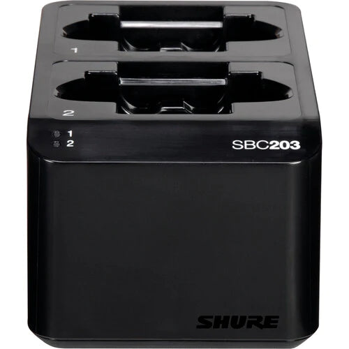 Shure SBC203-US Wireless Battery - Shure SBC203 Dual-Docking Recharging Station for SB903 Batteries & SLX-D Transmitters