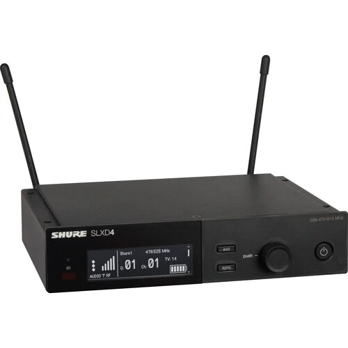 Shure SLXD14/DL4B-G58 Wireless Lavalier System - Shure SLXD14/DL4B Digital Wireless DuraPlex Omni Lavalier Microphone System (G58: 470 to 514 MHz)