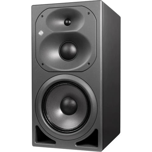 Neumann KH 420 G Active Mid-field Monitor, 10" + 3" + 1" drivers, magnetically shielded, analog and optional digital inputs, 41,2 liters, 330 + 140 + 140 W, 122.4 dB SPL, 26 - 22k Hz, metallic anthracite