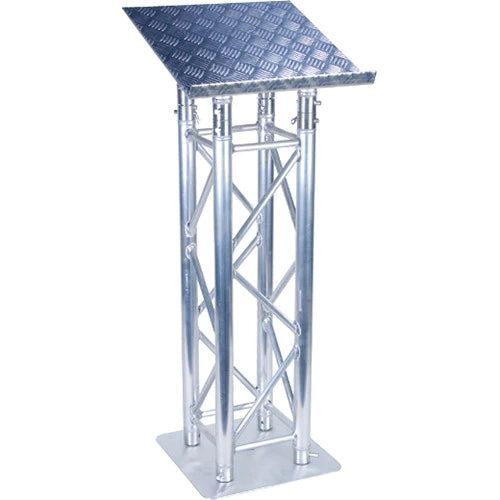 Global Truss GT-LECTURN GTR Truss Style Furniture - Global Truss GT-LECTURN F34 Truss-Style Lectern Assembly with Diamond Plate Finish Top