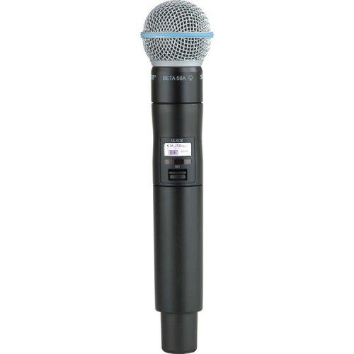 Shure ULXD2/B58-V50 Wireless Handheld Transmitter - Shure ULXD2/B58-V50 VHF Digital Handheld Wireless Microphone Transmitter with Beta 58A Capsule (V50: 174 to 216 MHz)