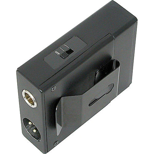 Galaxy Audio JIB/PB PHANTOM BODYPACK:  phantom power supply/adaptor. Adapts mini XLR to XLR(M), 9-52V, battery 1 AA, filter
