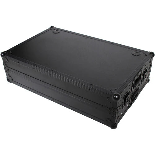 PRO-X- XS-ZTABLEBL JR - ProX XS-ZTABLEBLJR DJ Z-Table Junior Compact Workstation Flight Case w/ Table & Wheels - Black on Black