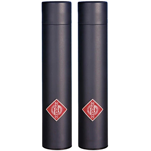 Neumann KM 183-MT-STEREOSET Stereo set includes two each: KM 183, SG 21 BK, WNS 100 in one woodbox - Neumann KM 183 Stereo Set Small-Diaphragm Omnidirectional Microphones - Matte Black