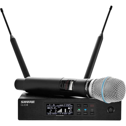 Shure QLXD24/B87A-G50 Wireless Handheld System - Shure QLXD24/B87A Digital Wireless Handheld Microphone System with Beta 87A Capsule (G50: 470 to 534 MHz)