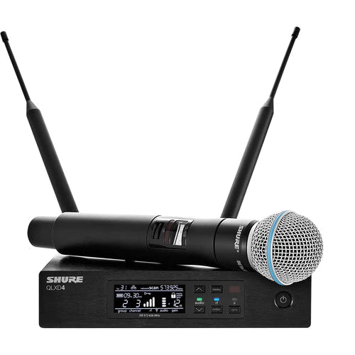 Shure QLXD24/B58-X52 Wireless Handheld System -  Shure QLXD24/B58 Digital Wireless Handheld Microphone System with Beta 58A Capsule (X52: 902 to 928 MHz)